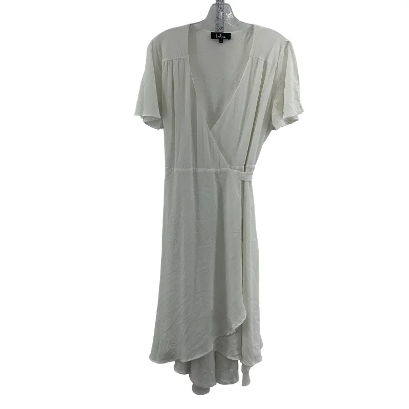 Limited Time Offer Lulu's White Womens Wrap Long Dress Polyester Large Preowned