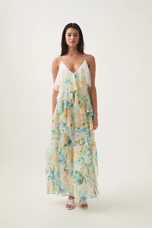 Final Clearance Dreamscape Frill Maxi Dress
