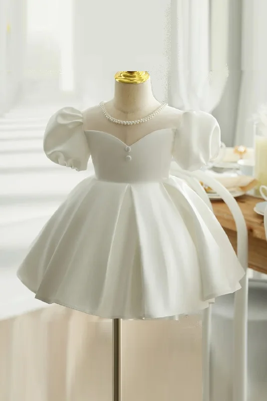 Closeout Baby Girl Princess Pearl Neck Dress Puff Sleeve Infant Toddler Child Frocks Closeout Baby Girl Princess Pearl Neck Dress Puff Sleeve Infant Toddler Child Frocks