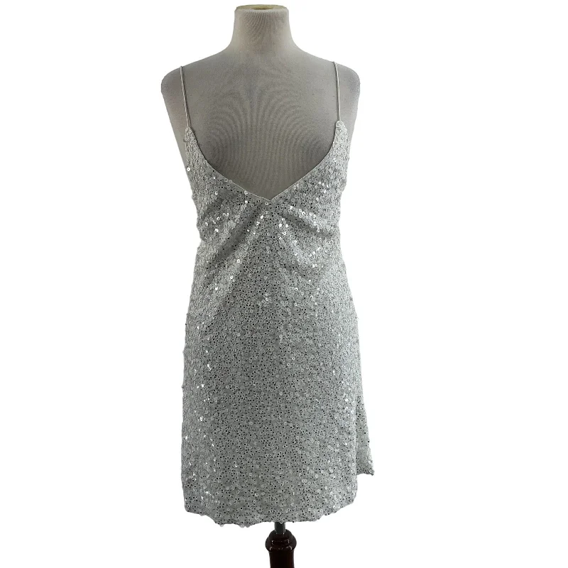 Sale Event Women's Lulus White Backless Sequins Dress, Size L, Preowned