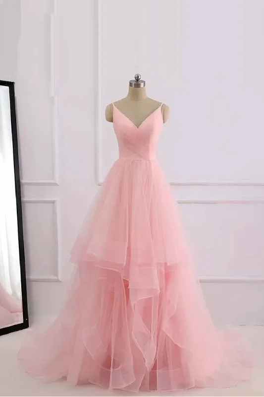 Huge Discounts Pink Beach Wedding Dress boho Bridal Dresses Straps Tulle Zipper Back with 30cm tail Huge Discounts Pink Beach Wedding Dress boho Bridal Dresses Straps Tulle Zipper Back with 30cm tail