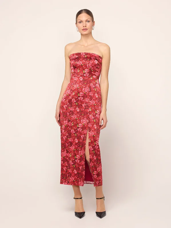 Low Prices Marcelle Red Roses Print Dress
