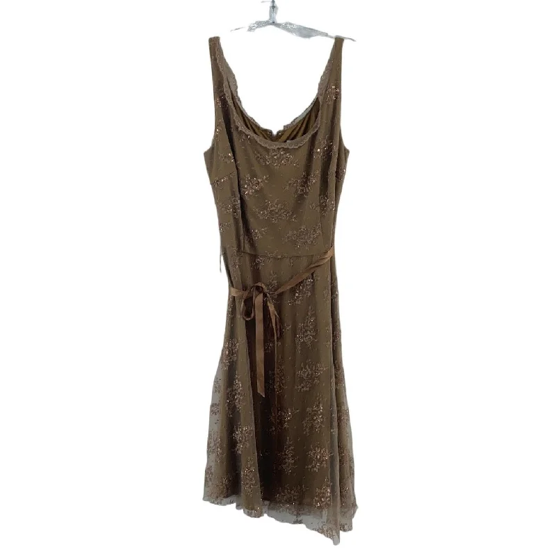 Crazy Deals Alexia Admor Gold Embroidered Mesh Sleeveless Waist-Tie Dress Women’s Medium NWT Crazy Deals Alexia Admor Gold Embroidered Mesh Sleeveless Waist-Tie Dress Women’s Medium NWT