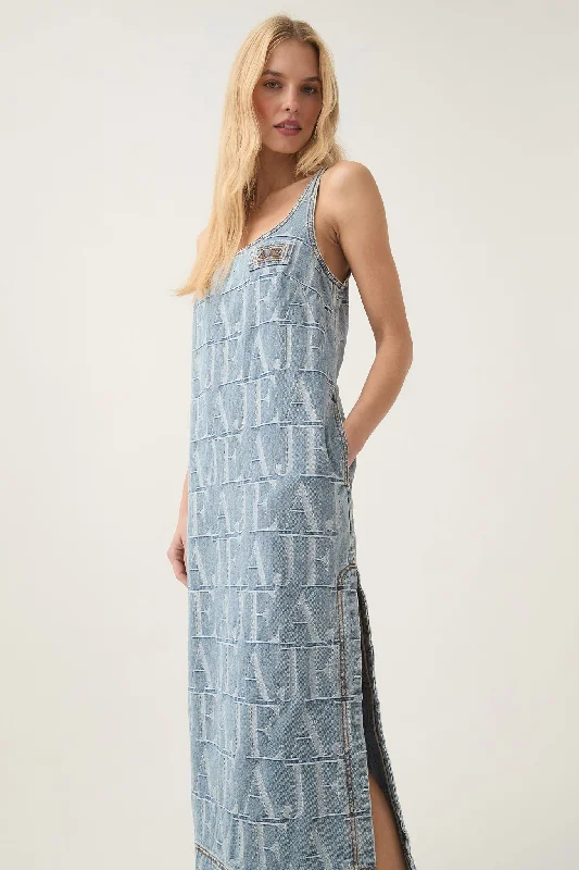 Fantastic Offers Nostalgia Denim Midi Dress
