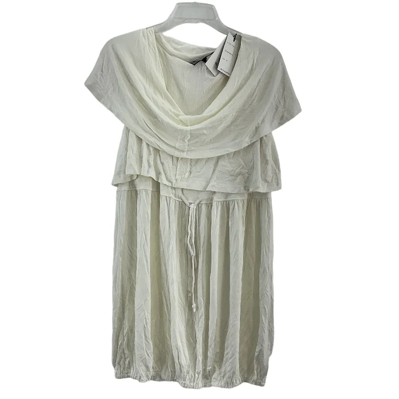 Stock Up and Save Women's Zashi Cream Blouson Dress, Size M, Knee Length, NWT
