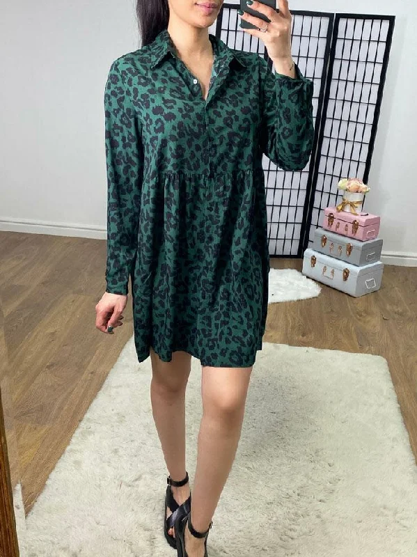 Year-End Sale Galaxy Animal Print Smock Dress