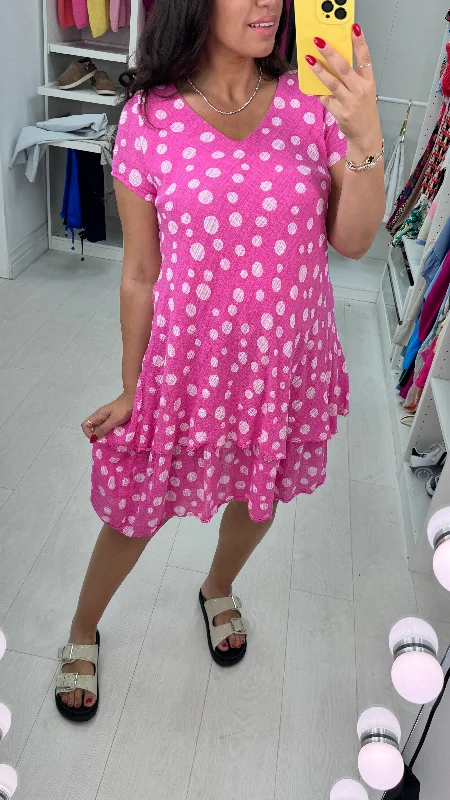 Exclusive Online Offer Brazia Double Layer Polka Dot Dress