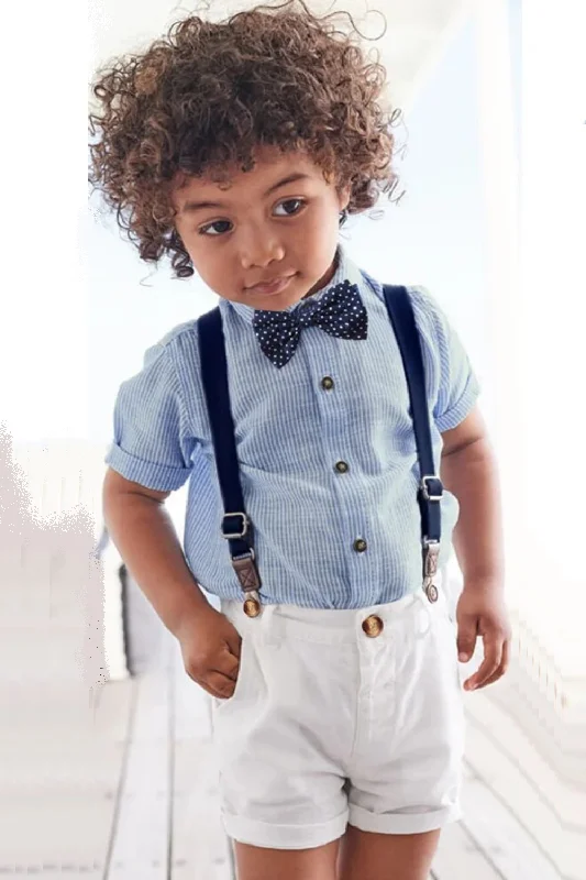 Hot Deal Boys Suits Outfit Sets Summer Striped Short Sleeve Dress Shirt Kids Formal Designer Clothes Hot Deal Boys Suits Outfit Sets Summer Striped Short Sleeve Dress Shirt Kids Formal Designer Clothes