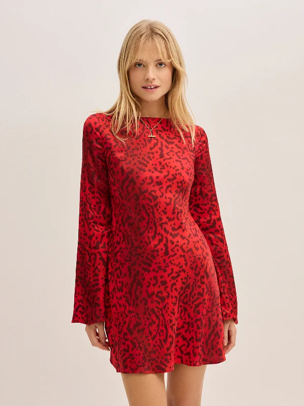 Today’s Special Faye Red Leopard Print Mini Dress