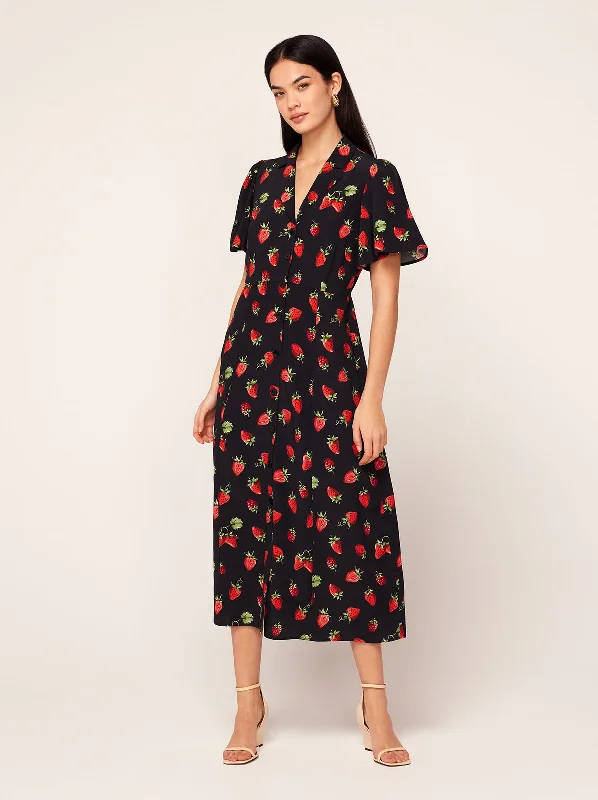 Flash Deals Sabina Berry Print Shirt Dress