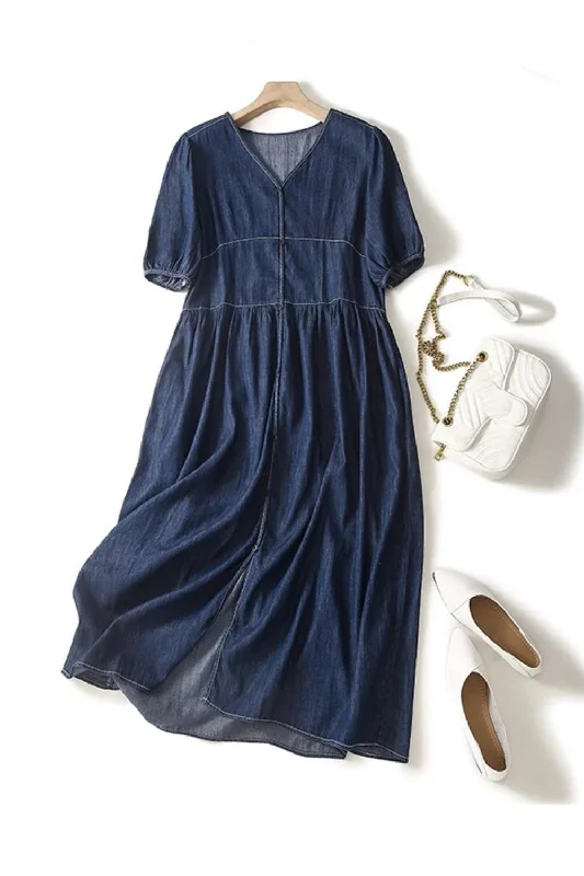 Warehouse Sale Casual Loose Short Sleeve Denim Shirt Dress Women Autumn Midi Dress Patchwork Streetwear Sundress Warehouse Sale Casual Loose Short Sleeve Denim Shirt Dress Women Autumn Midi Dress Patchwork Streetwear Sundress