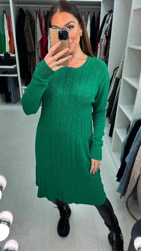 Midnight Sale Essence Cable Knit Jumper Dress
