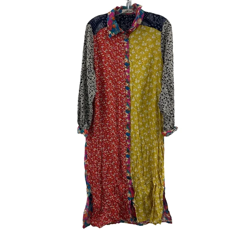 Epic Deals Natural Life Multicolor Clowny Patchwork Womens Babydoll Shirt Dress, Size M Epic Deals Natural Life Multicolor Clowny Patchwork Womens Babydoll Shirt Dress, Size M