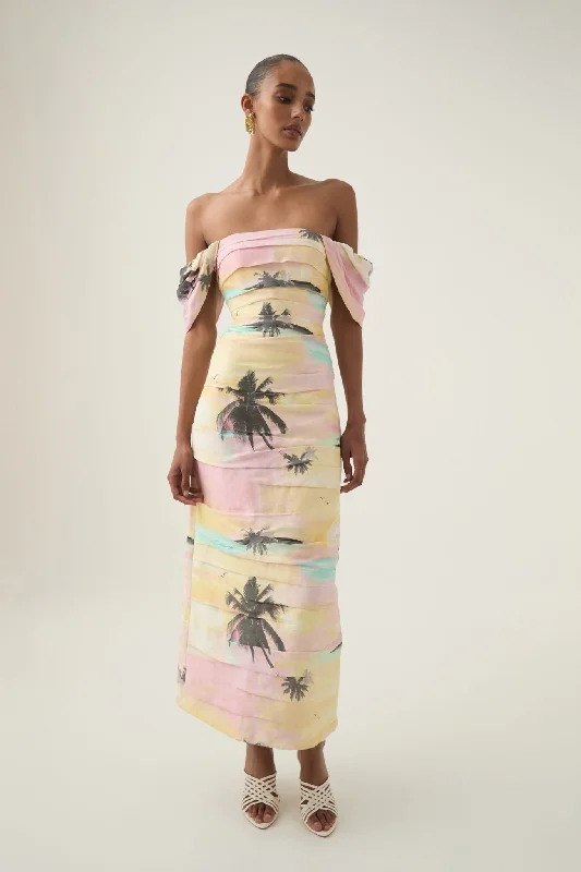 Seasonal Sale Zara Gathered Maxi Dress