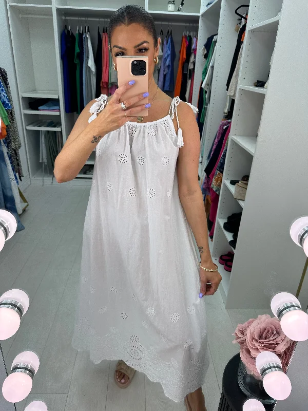 Price Drop Samantha Broderie Smock Dress