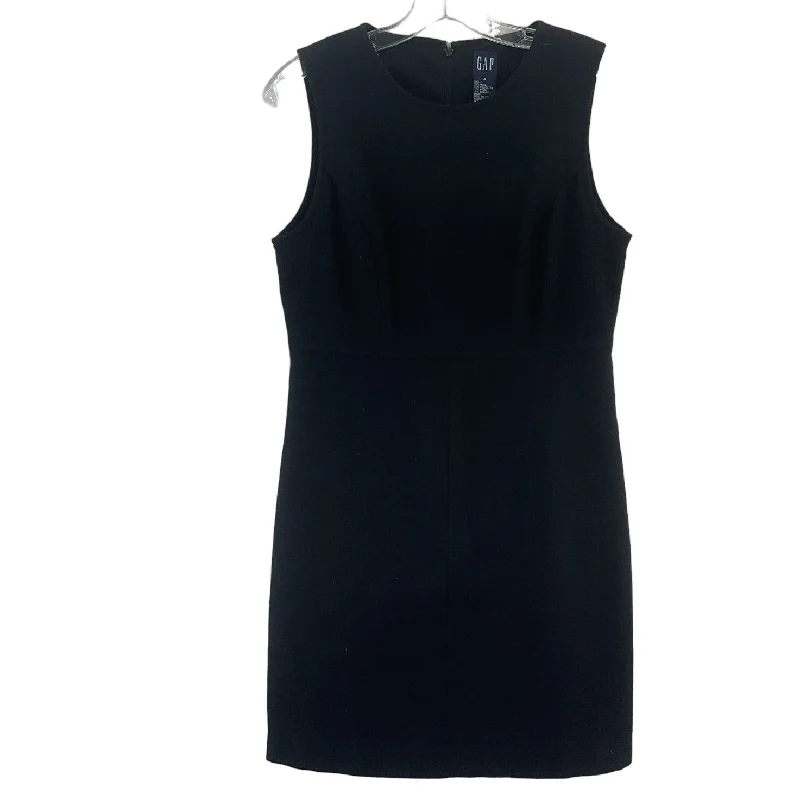 Closeout Gap Black Wool Blend Fitted Sleeveless Dress, Women’s 4, Knee Length - Preowned