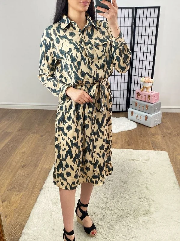 Weekend Special Rosalee Smudge Print Shirt Dress