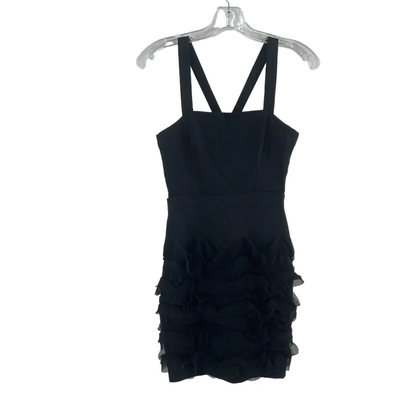 Price Drop BCBGMAXAZRIA Black Ruffled Criss-Cross Straps Mini Dress Women’s Size 0 Preowned Price Drop BCBGMAXAZRIA Black Ruffled Criss-Cross Straps Mini Dress Women’s Size 0 Preowned