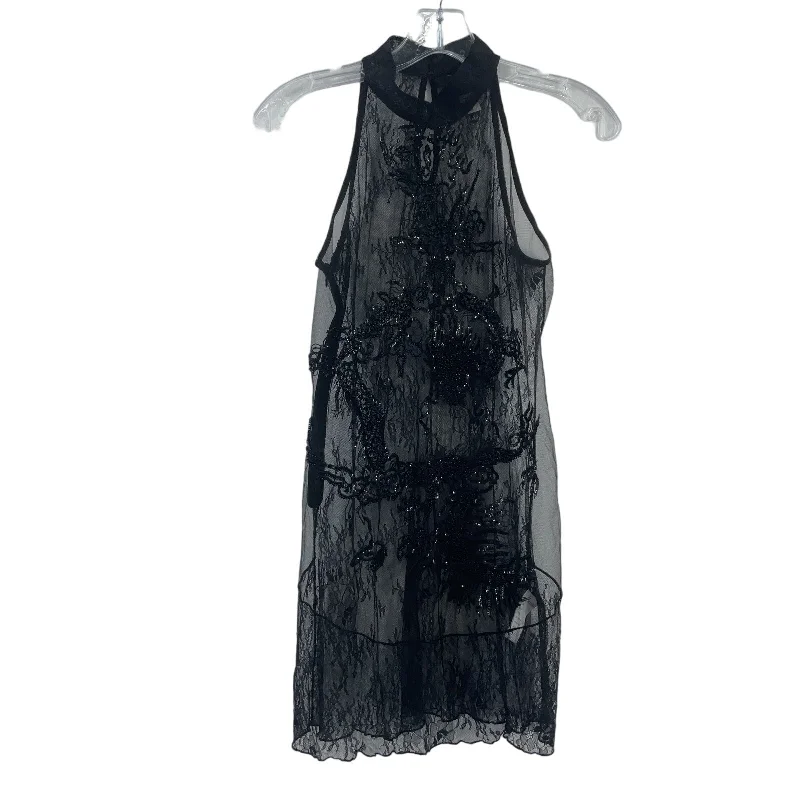 Weekend Flash Sale Kim Shui Bodycon Dress Black Mesh Embellished Sheer Women’s Size Medium Preowned