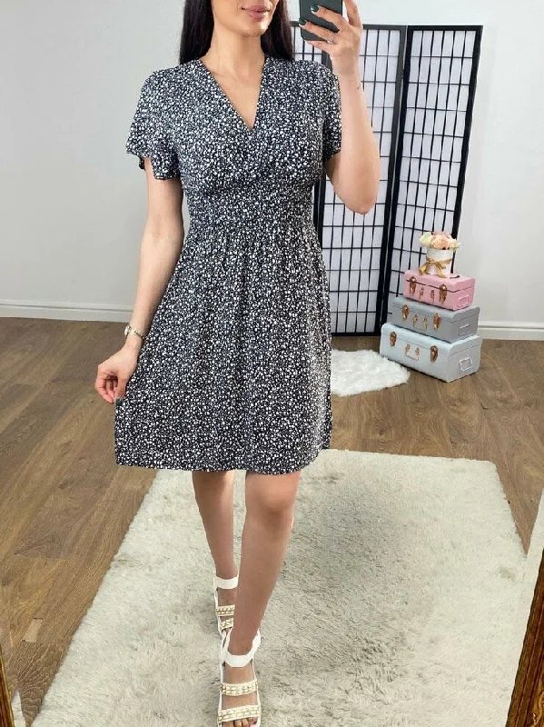 Deal of the Day Moana Ditsy Floral Wrap Effect Dress