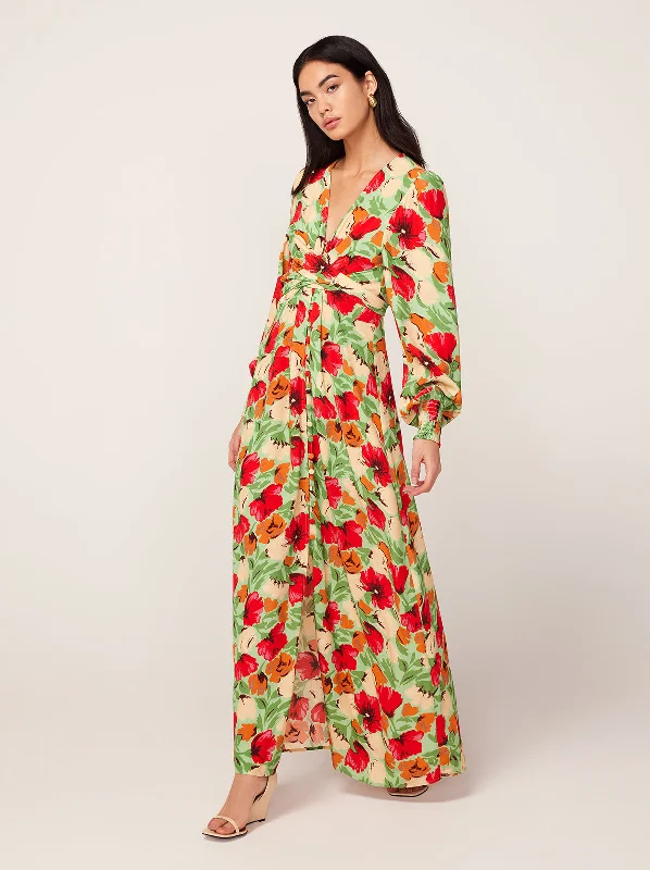Clearance Items Aurora Green Garden Floral Maxi Dress