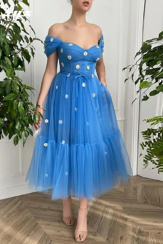 Year-End Clearance Gown Off the Shoulder Birthday Party Dresses Floral Appliques Elegant Evening Dresses Year-End Clearance Gown Off the Shoulder Birthday Party Dresses Floral Appliques Elegant Evening Dresses