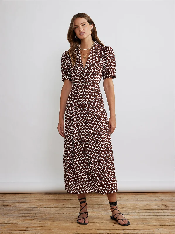 Exclusive Preview Bethany Polka Floral Tea Dress