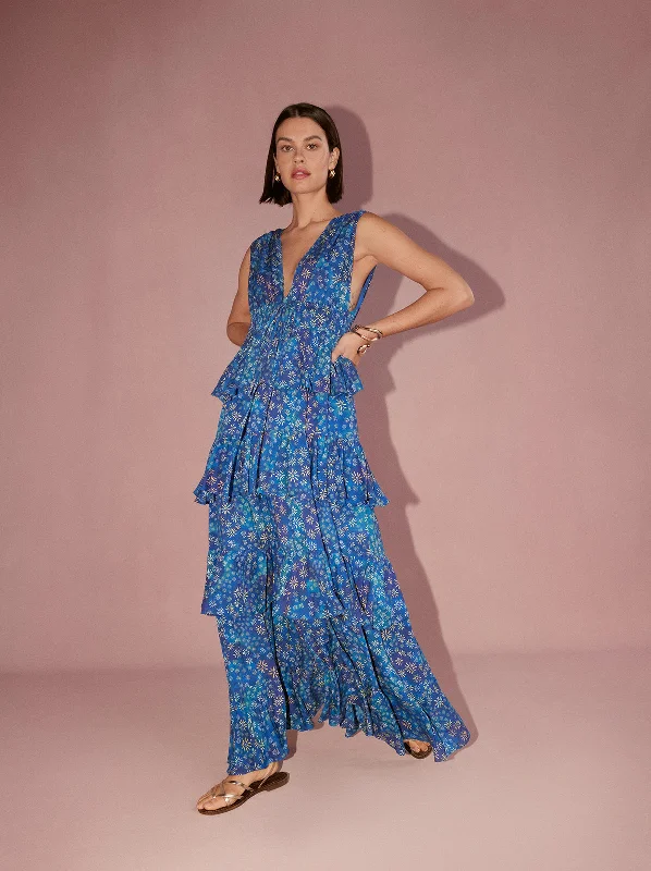 Special Buy Laetitia Midnight Constellation Print Maxi Dress