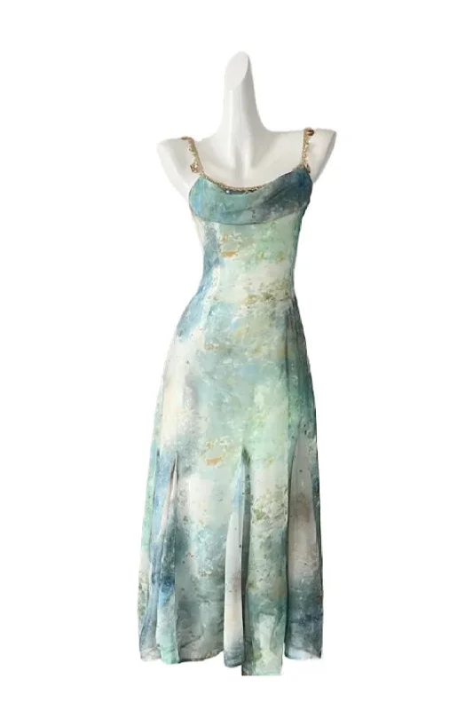 Price Slash Women Flower Dress Vintage Sleeveless Off Shoulder Long Dresses Elegant One Piece Frocks Summer Clothes Price Slash Women Flower Dress Vintage Sleeveless Off Shoulder Long Dresses Elegant One Piece Frocks Summer Clothes