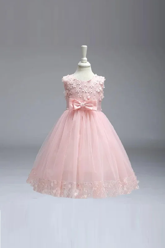 Weekend Flash Sale Summer Girls Party Dress Flower Kids Yong Children Elegant Birthday Princess
