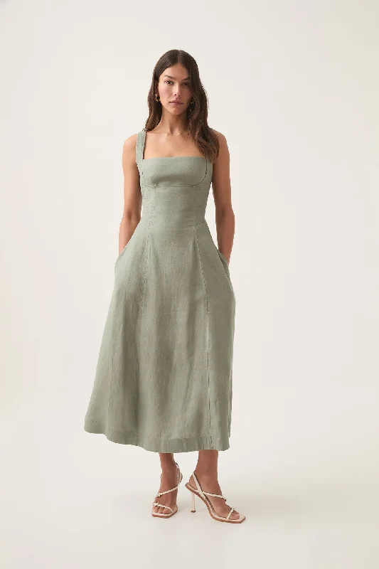 Limited Time Offer Clover Corded Midi Dress