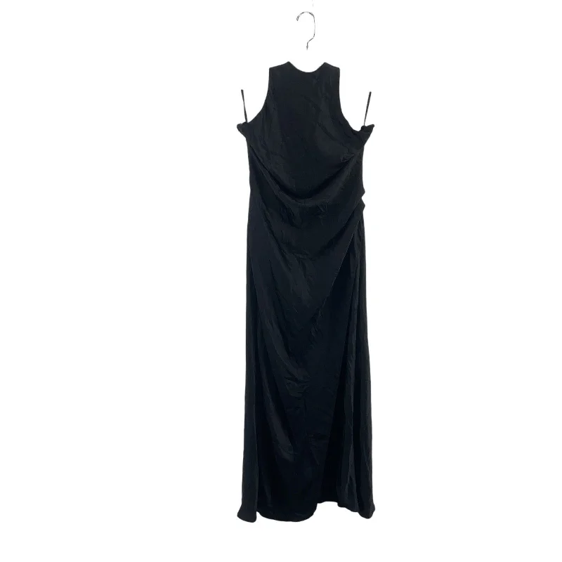 Act Now Halfisland Black Silky Halter High-Slit Maxi Dress Women’s Large NWT Polyester Act Now Halfisland Black Silky Halter High-Slit Maxi Dress Women’s Large NWT Polyester