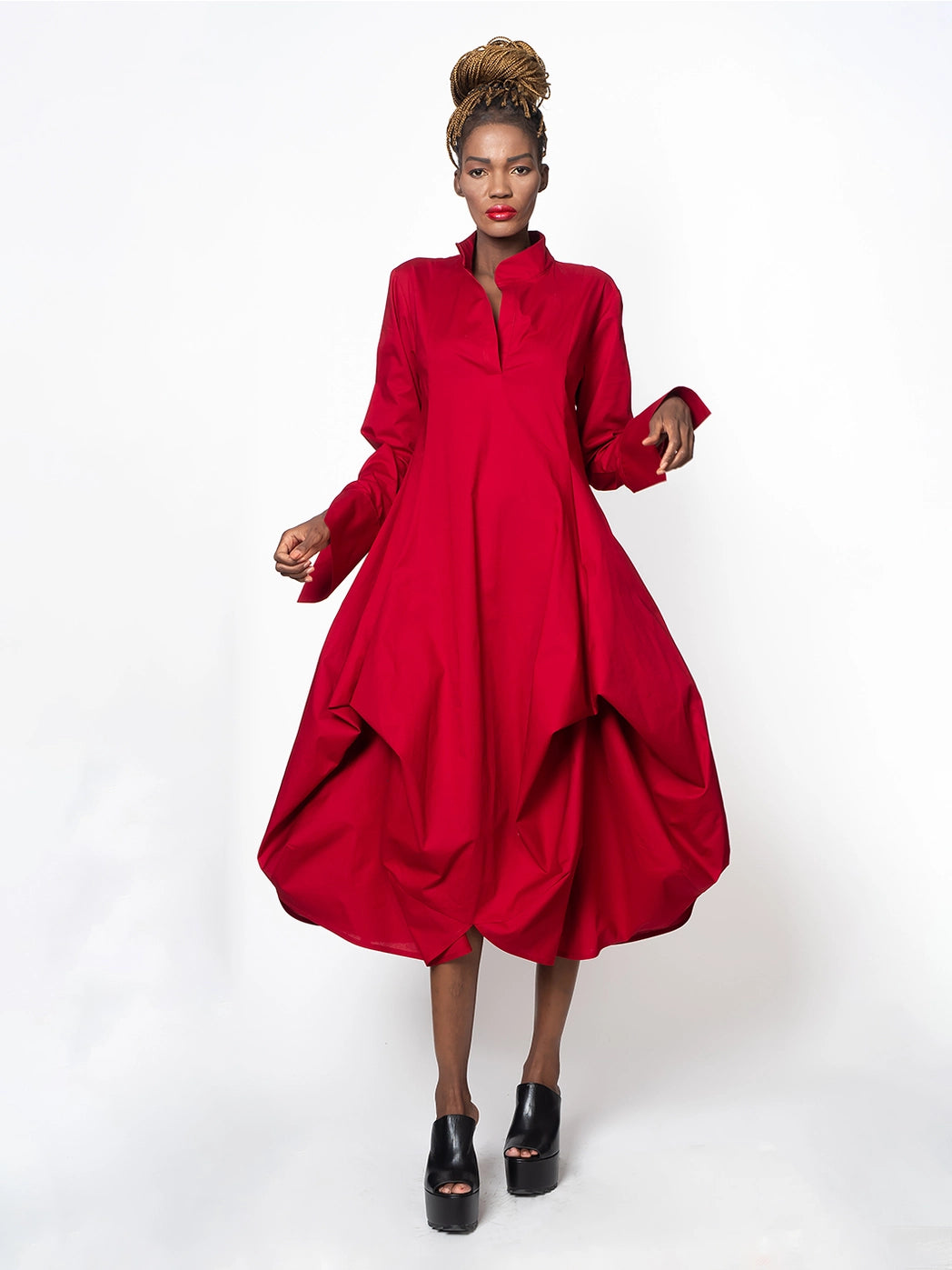 Closeout Metamorphoza Red Shirt Dress