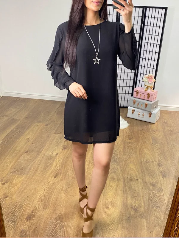 Mega Sale Andorra Frill Sleeve Star Necklace Dress
