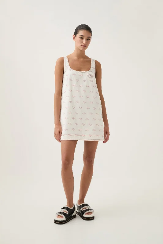 Shop and Save Ratio Logo Denim Mini Dress