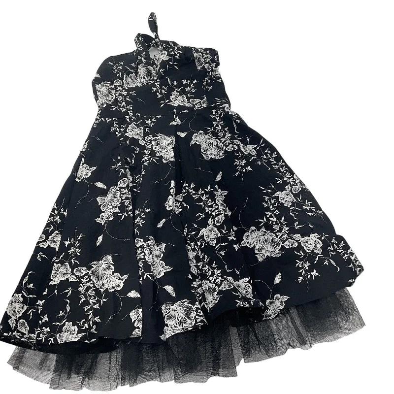 Final Clearance Hearts & Roses Black White Floral Tulle Women's Midi Dress XL Cotton Fit & Flare Final Clearance Hearts & Roses Black White Floral Tulle Women's Midi Dress XL Cotton Fit & Flare