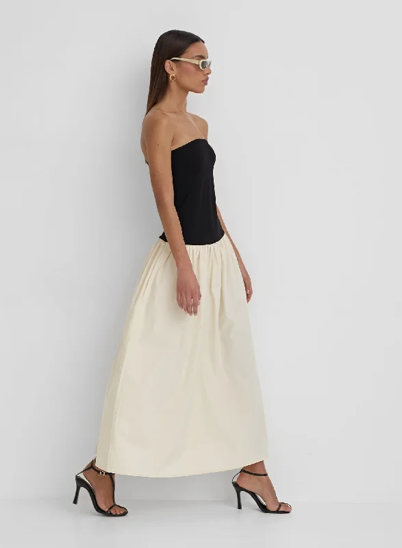Buy More, Save More Monochrome Drop Waist Bandeau Dress- Lova
