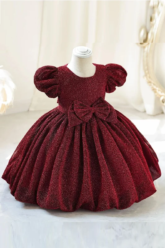Amazing Deals Toddler Baby Luxury Party Wedding Dress Child's First Birthday Princess Dresses For Girls Kid's Shiny Bridemaid Ball Gown