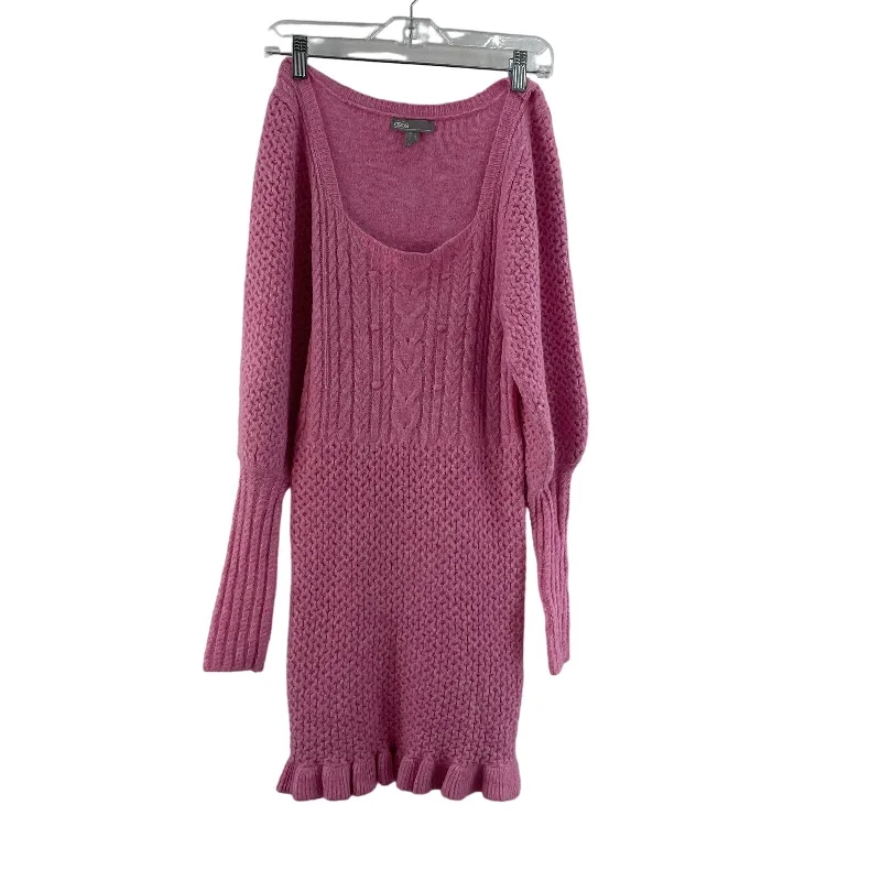 Discount Deals Women's ASOS Pink Knee Length Sweater Dress Size 4 Preowned