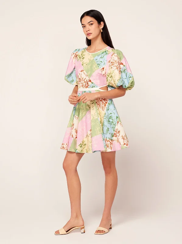 Blowout Deals Coco Patched Toile De Jouy Mini Dress
