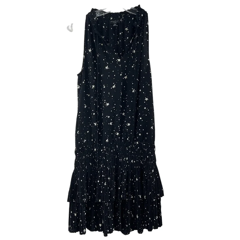 Super Sale Current Air Black White Star Print Women's Trapeze Dress XS - Preowned