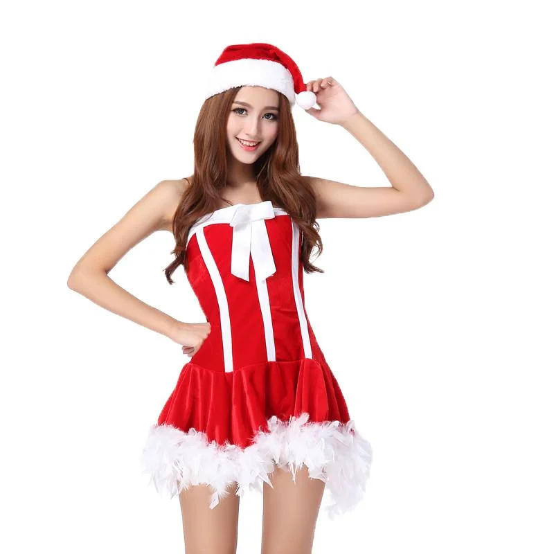 Quick Sale Women Dress Fun Christmas Costume Red Dress