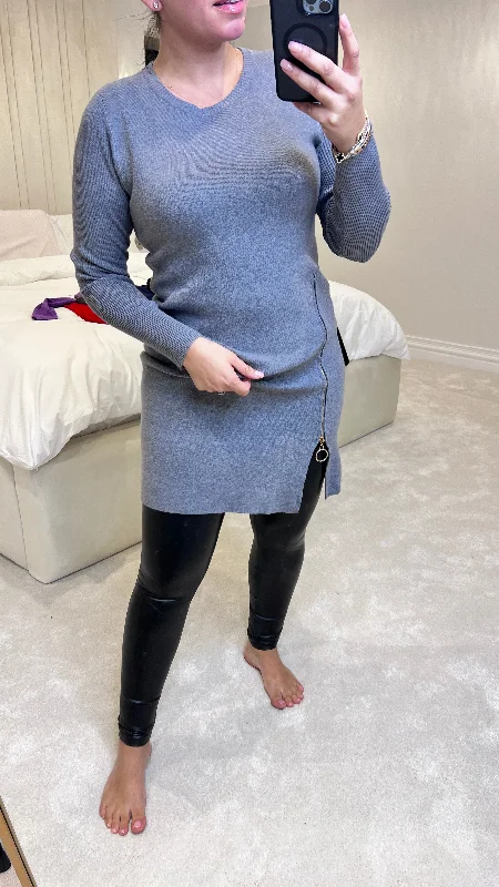Special Offer Savannah Zip Detail Knitted Jumper Dress