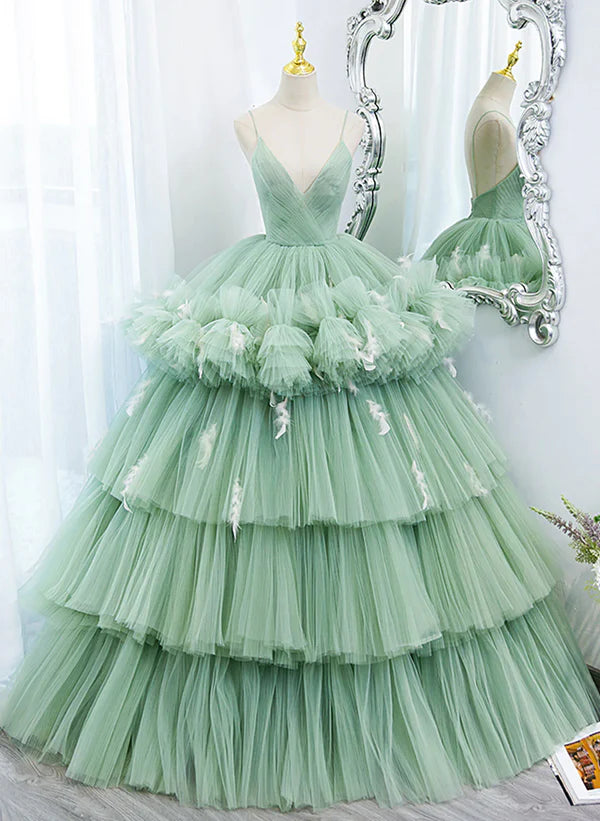 Stock Up and Save Light Green Tulle Layers Low Back Prom Dress Sweet 16 Dress Quinceanera Dress Stock Up and Save Light Green Tulle Layers Low Back Prom Dress Sweet 16 Dress Quinceanera Dress