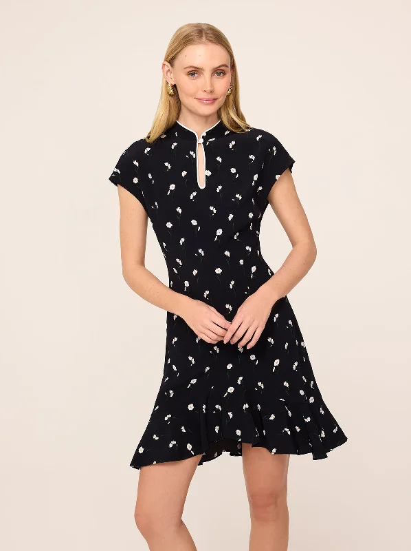 Blowout Sale Pamela Black Poppy Print Mini Dress