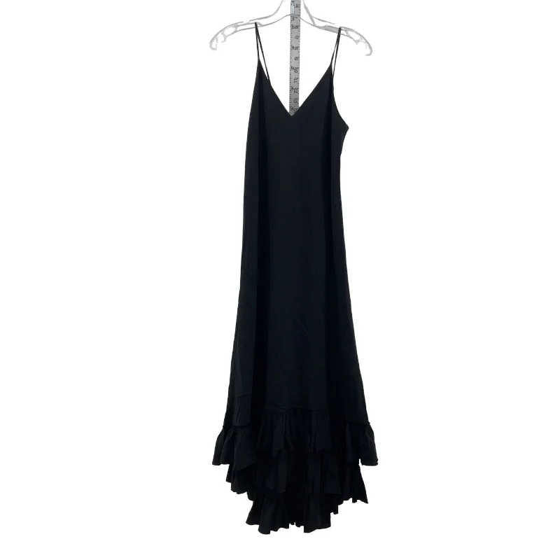 Deep Discounts Beautiful People Black Women's Midi Ruffled Hem Silk Slip Dress S Mermaid Deep Discounts Beautiful People Black Women's Midi Ruffled Hem Silk Slip Dress S Mermaid