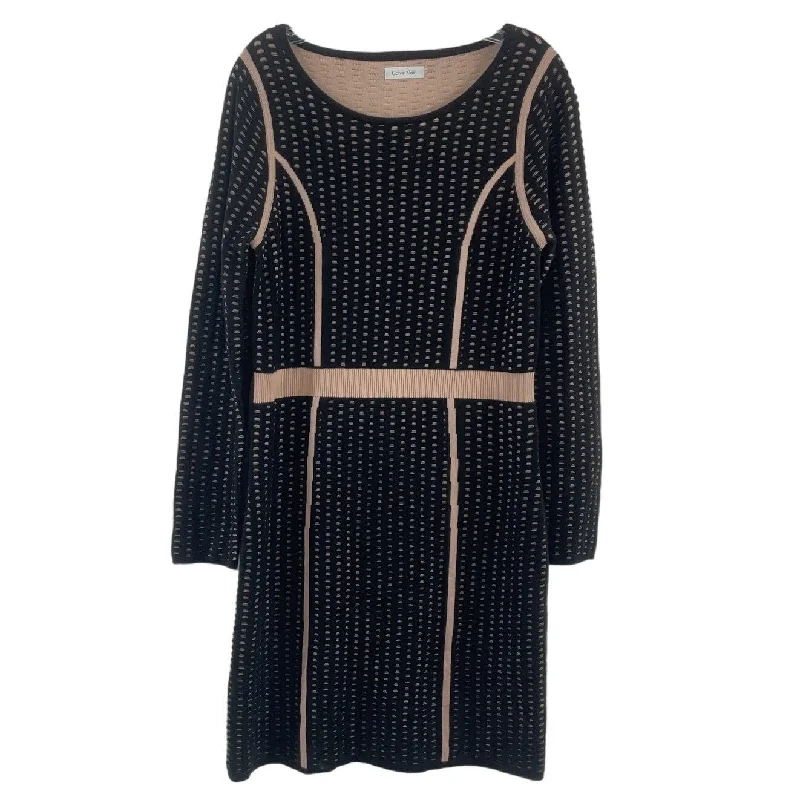 Bargain Prices Calvin Klein Black Pink Knit Scoop Neck Shift Dress Womens Petite Large Preowned Bargain Prices Calvin Klein Black Pink Knit Scoop Neck Shift Dress Womens Petite Large Preowned