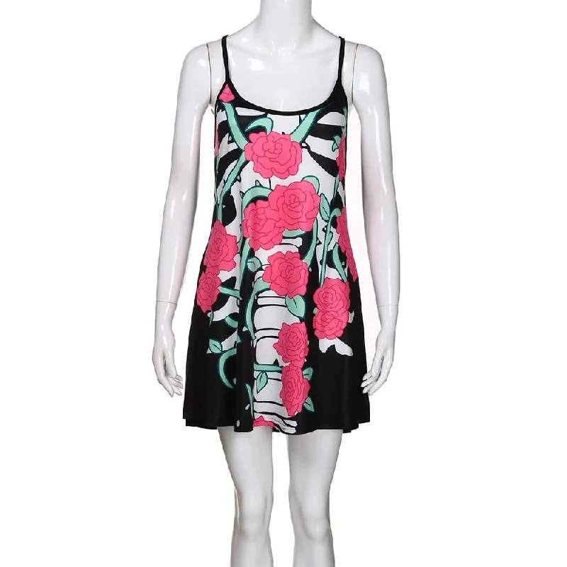 Early Bird Discount New Women Flowers Printing Summer Sleeveless dress