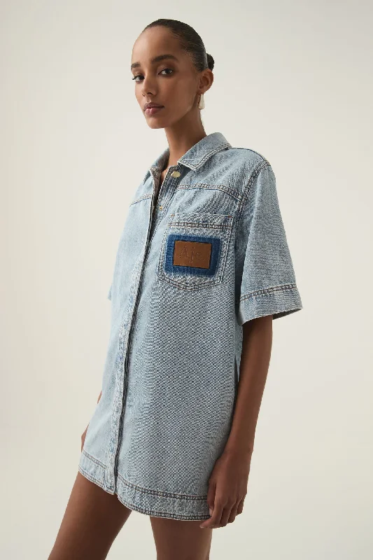 Must-Have Deals Aura Denim Mini Tunic Dress