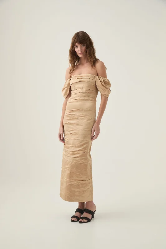 Discount Extravaganza Zara Gathered Maxi Dress